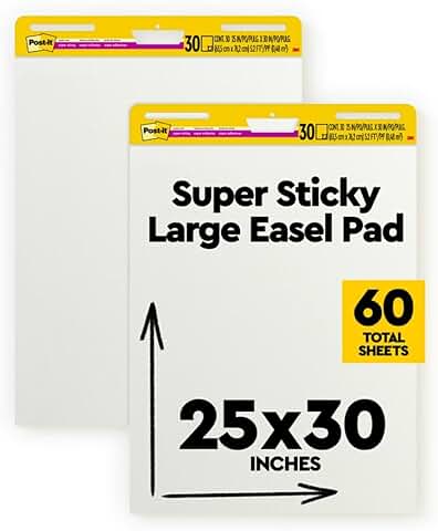 Large White Self-Stick Flip Chart Paper, 2 Pads