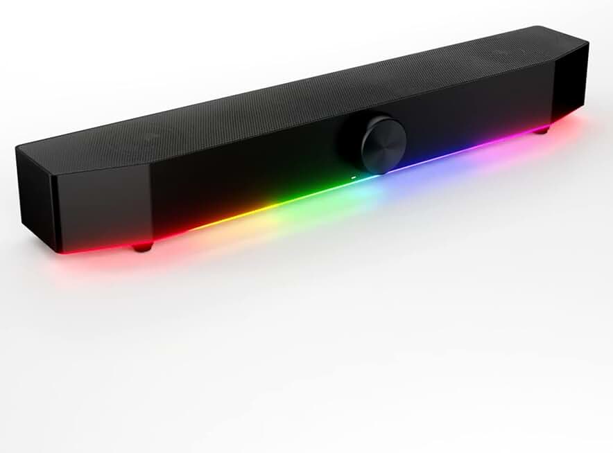 Tilted Nation Gaming Soundbar with RGB and Adjustable LED