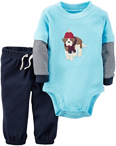 Carter s Baby Boys  Bodysuit Pant Sets 121g840, Turquoise, NB