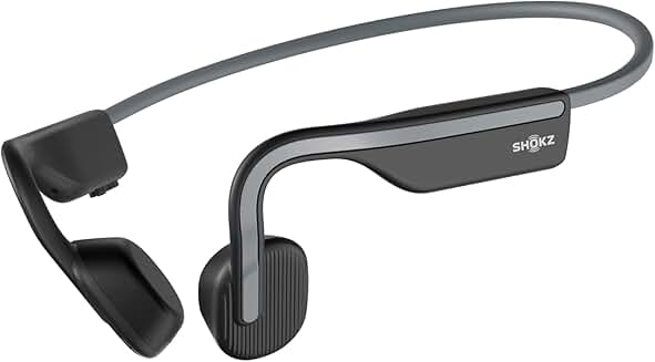 Open-Ear Bluetooth Sport Headphones, Sweatproof, Grey