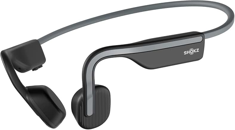 Open-Ear Bluetooth Sport Headphones, Sweatproof, Grey