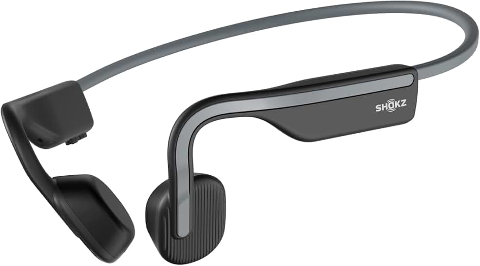 Open-Ear Bluetooth Sport Headphones, Sweatproof, Grey