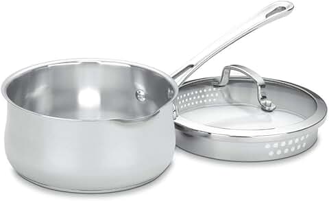 2-Quart Stainless Steel Saucepan with Cover