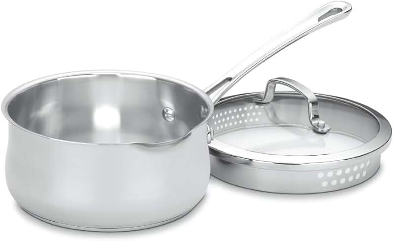 2-Quart Stainless Steel Saucepan with Cover