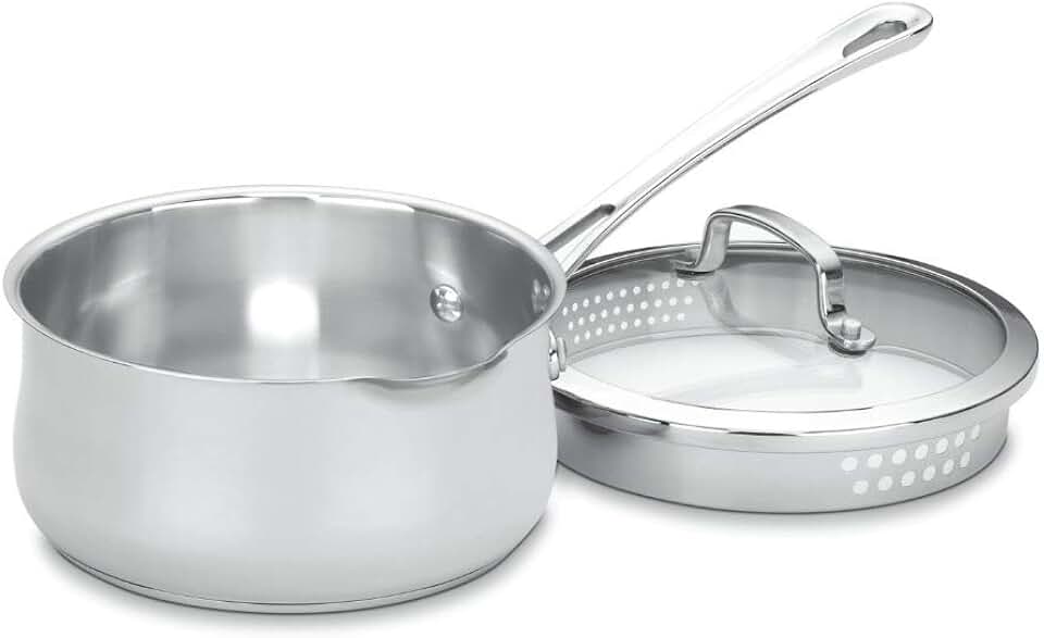2-Quart Stainless Steel Saucepan with Cover