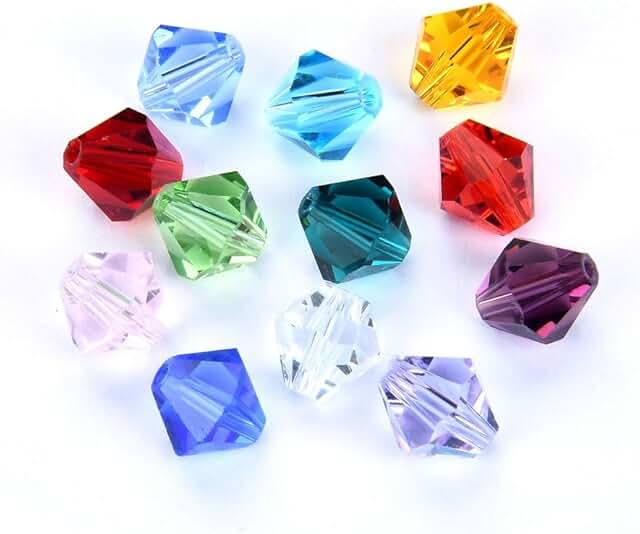 Five Sets of 10mm Birthstone Crystal Beads for Jewelry Making
