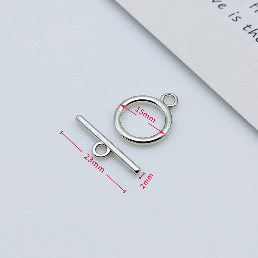 Set of 40 Toggle Clasps for Jewelry Making in Gold and Silver