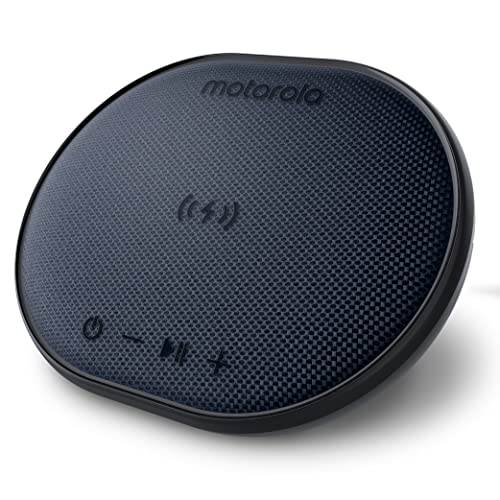 Bluetooth Speaker with Wireless Charging Pad - ROKR 500 Portable Speaker with Microphone for Handsfree Calls - IPX6 Water Resistance - Sleek Design with Rich Bass - Black