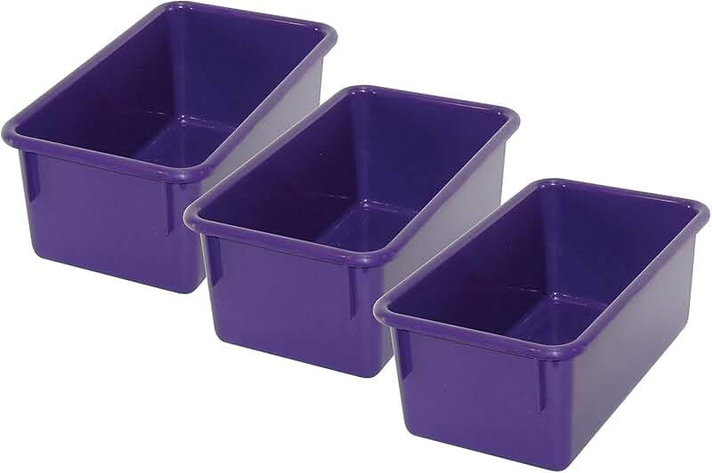 Purple Stowaway Tray Set of 3