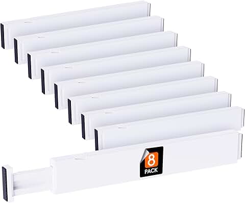 Adjustable Plastic Drawer Dividers for Kitchen and Home Storage