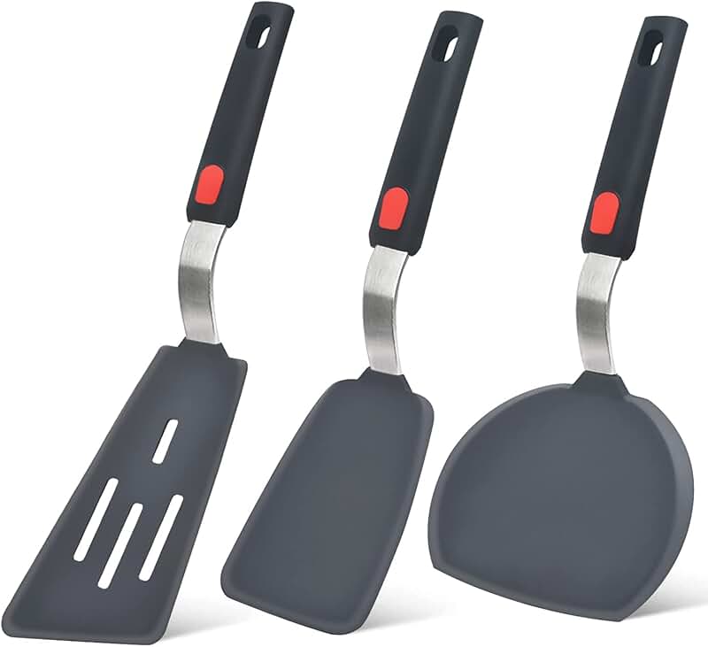 Set of 3 Silicone Spatulas for Cooking