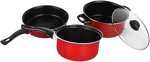 Three-piece non-stick cooking pan set for versatile meal prep