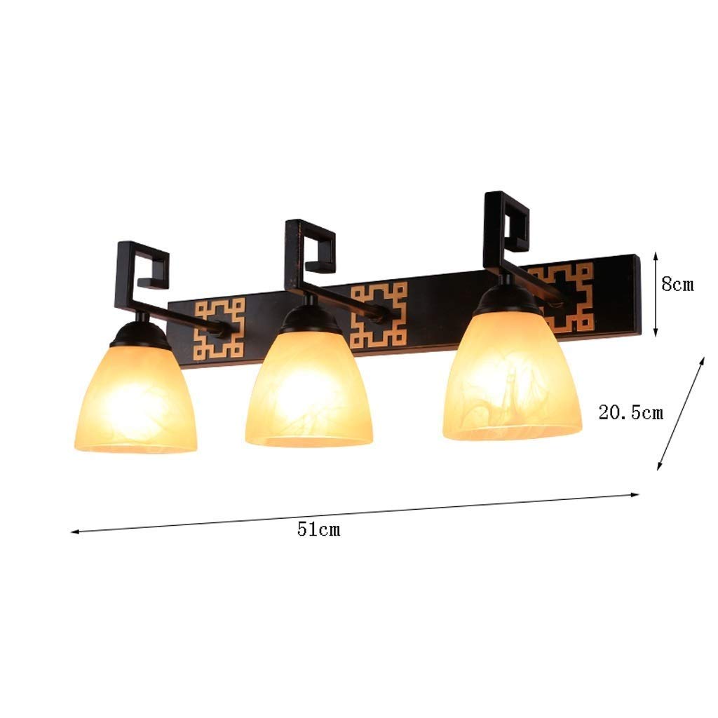 Bath Bar Light Up or Down, In or Bathroom Vanity Wall Lighting, Nickel Finish with Opal Oval Cone Gl Shade, Size  51cm)