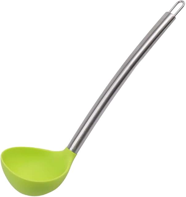 Silicone Soup Ladle, 12.4 Inch, Heat Resistant to 450°F