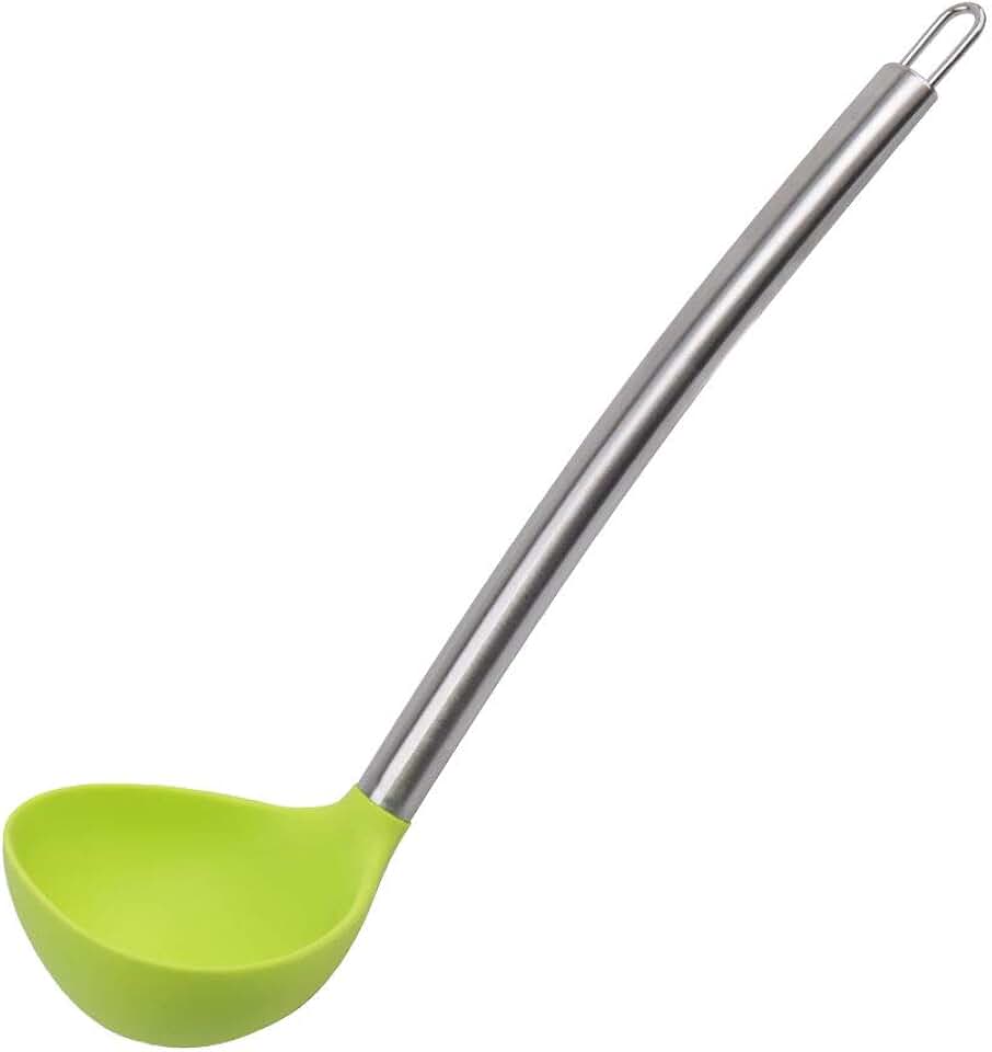 Silicone Soup Ladle, 12.4 Inch, Heat Resistant to 450°F