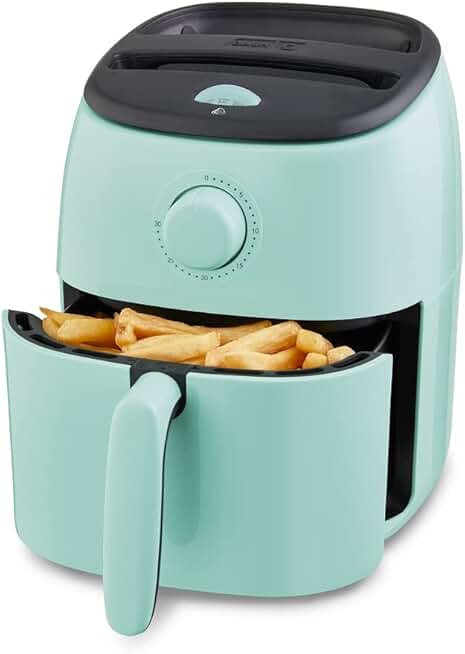 Compact 2.6 Qt. Electric Air Fryer Oven in Aqua