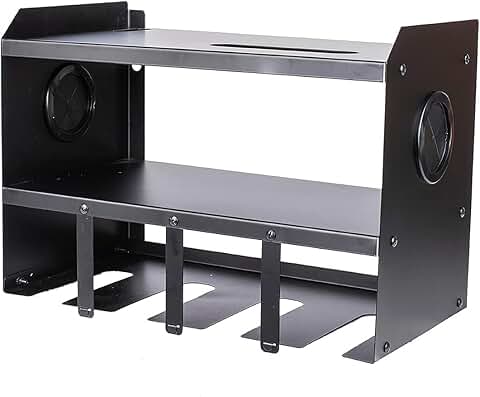 Steel 4-Bay Power Tool Storage Rack