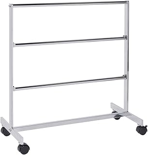 Chrome Storage Clothing Rack with Three Hanger Bars