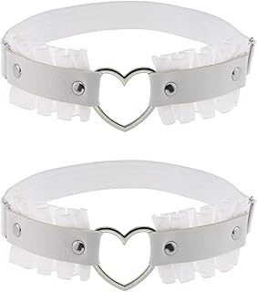 Black lace heart thigh garter belt