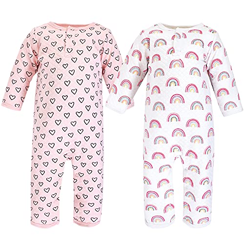 Uni   Premium Quilted Coveralls, Modern Rainbow, 0-3 Months
