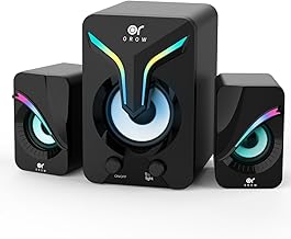 Mini 2.1 Desktop Computer Speakers with Subwoofer and RGB Lights