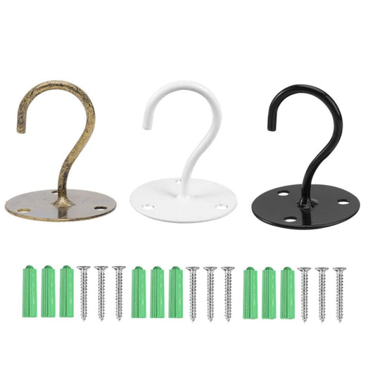 3Pcs Stainless Steel Ceiling Hook Iron Ceiling Hook Pad Eye Plate Suspended Ceiling Tile Hook Ceiling Clips Hanging Hook for Home Office Media Room