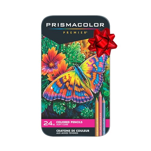 24 Assorted Soft Core Colored Pencils for Art and Crafts