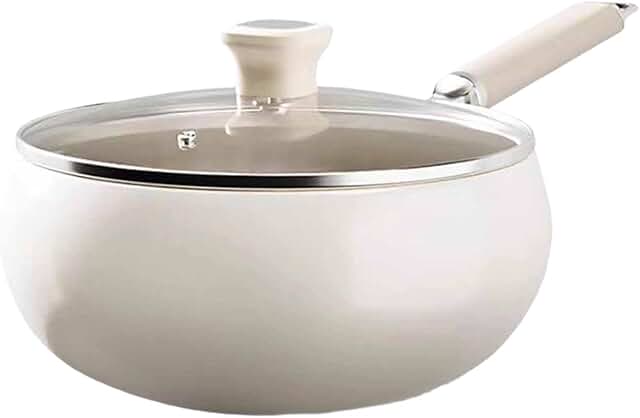 24cm Nonstick Frying Pan with Lid and Ergonomic Handle