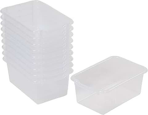 10 Clear Front Storage Bins for Organization