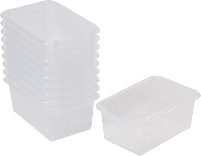 10 Clear Front Storage Bins for Organization