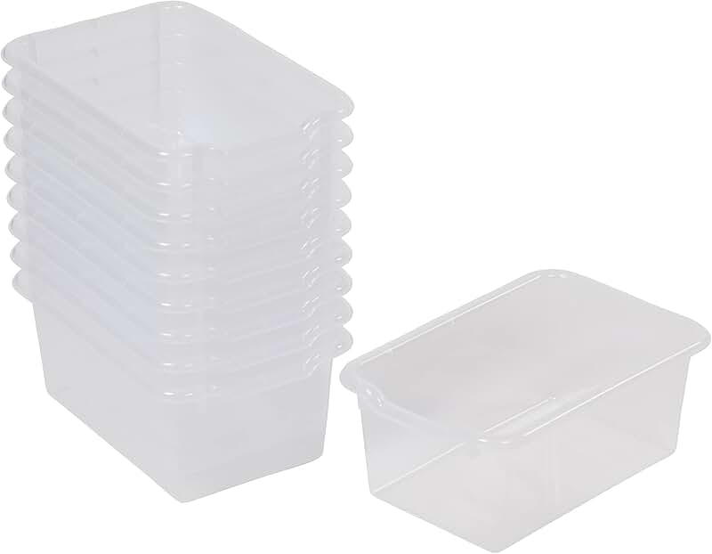10 Clear Front Storage Bins for Organization