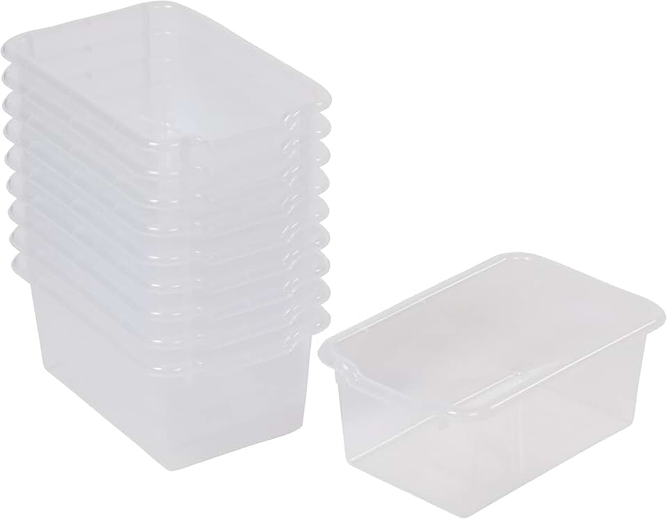 10 Clear Front Storage Bins for Organization