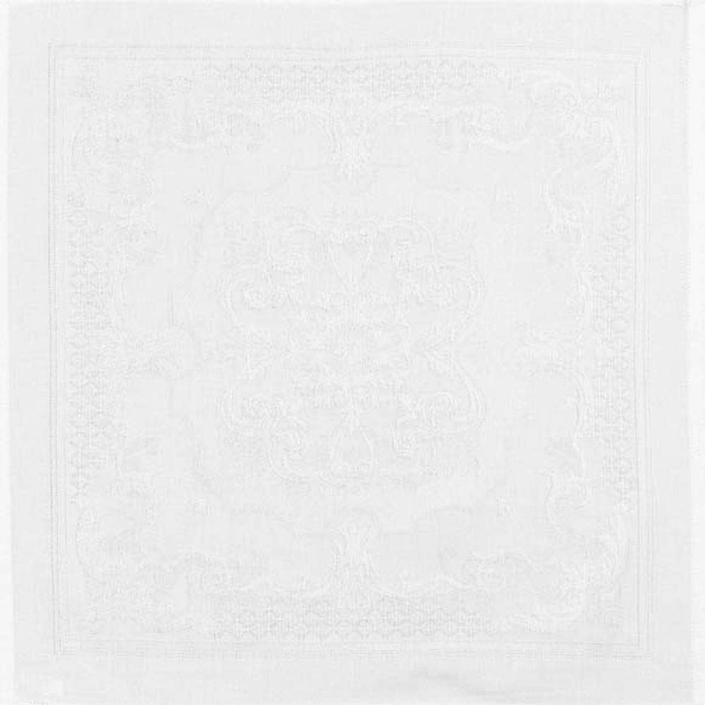 '-thiebaut, Beauregard Blanc (White), Set of 4 Cloth Napkins, 22 Inches X 22 Inches, 100 Percent Cotton