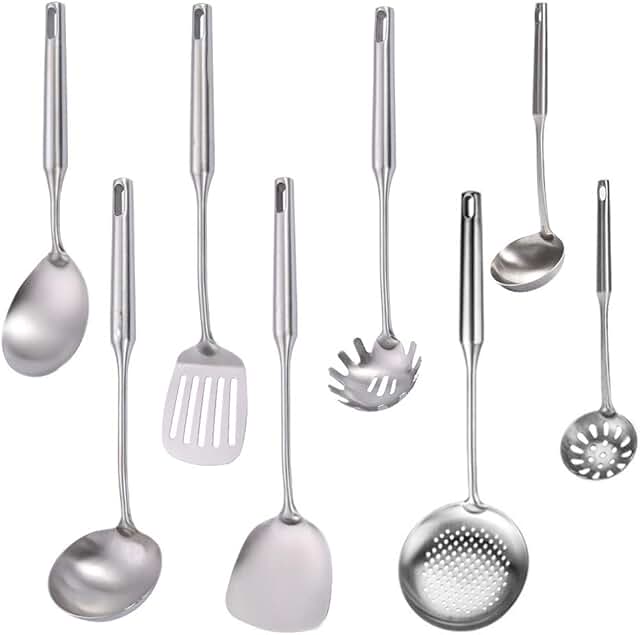 8-Piece Stainless Steel Kitchen Utensil Set