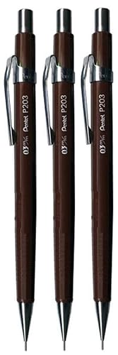Brown 0.3mm Mechanical Drafting Pencil Set of 3