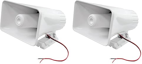 8-inch Indoor/Outdoor 65W Heavy Duty PA Horn Speakers (2 Pack)