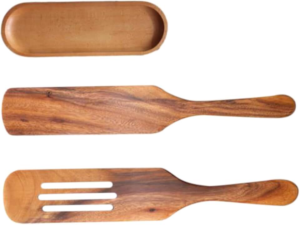 Wooden Spatula for Non-stick Pots, Heat Resistant Cooking Utensil