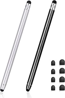 Two-pack 2-in-1 stylus pens for smartphones and tablets