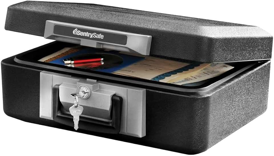 Fireproof Safe Box with Key Lock and Handle