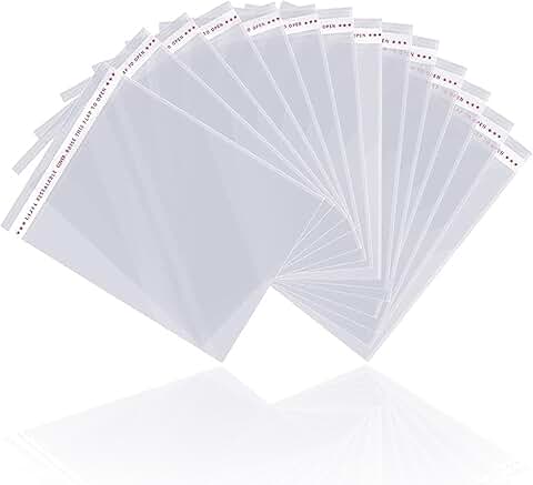 200 Clear Self Sealing Cellophane Bags for Gifts and Snacks