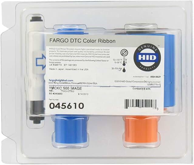 Fargo YMCKO Color Ribbon #45610 for DTC1500