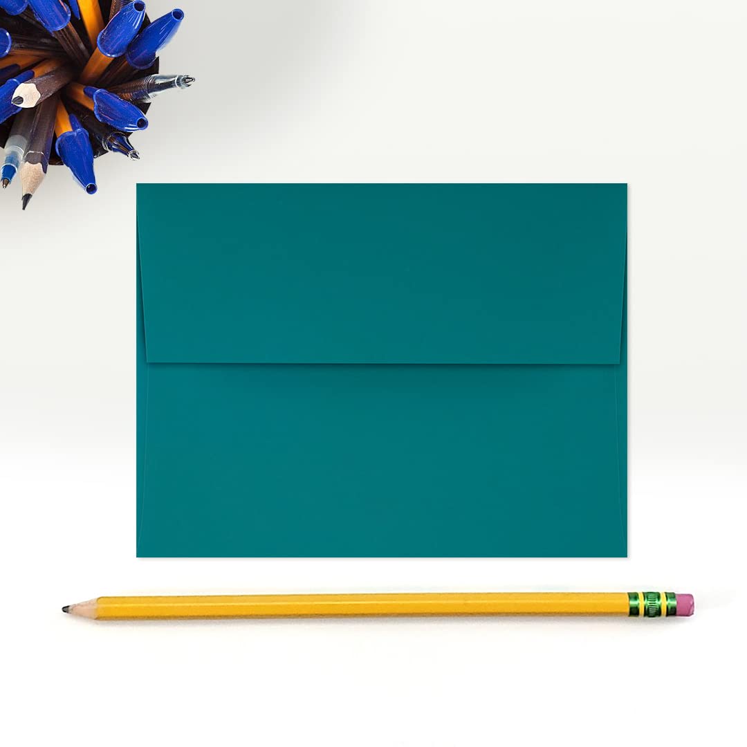 Teal Invitation Envelopes, 4 3/8 x 5 3/4, 250 Pack