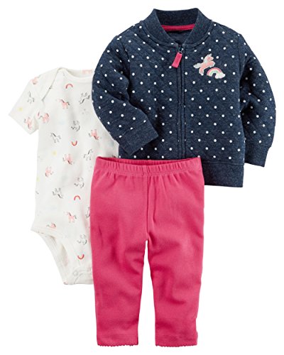 Baby Girls' 3 Piece Cardigan Set (Baby) ( , Blue/Pink)