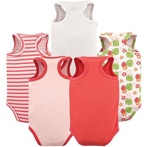 Uni  Baby Cotton Sleeveless Bodysuits, #Aloha, 0-3 Months