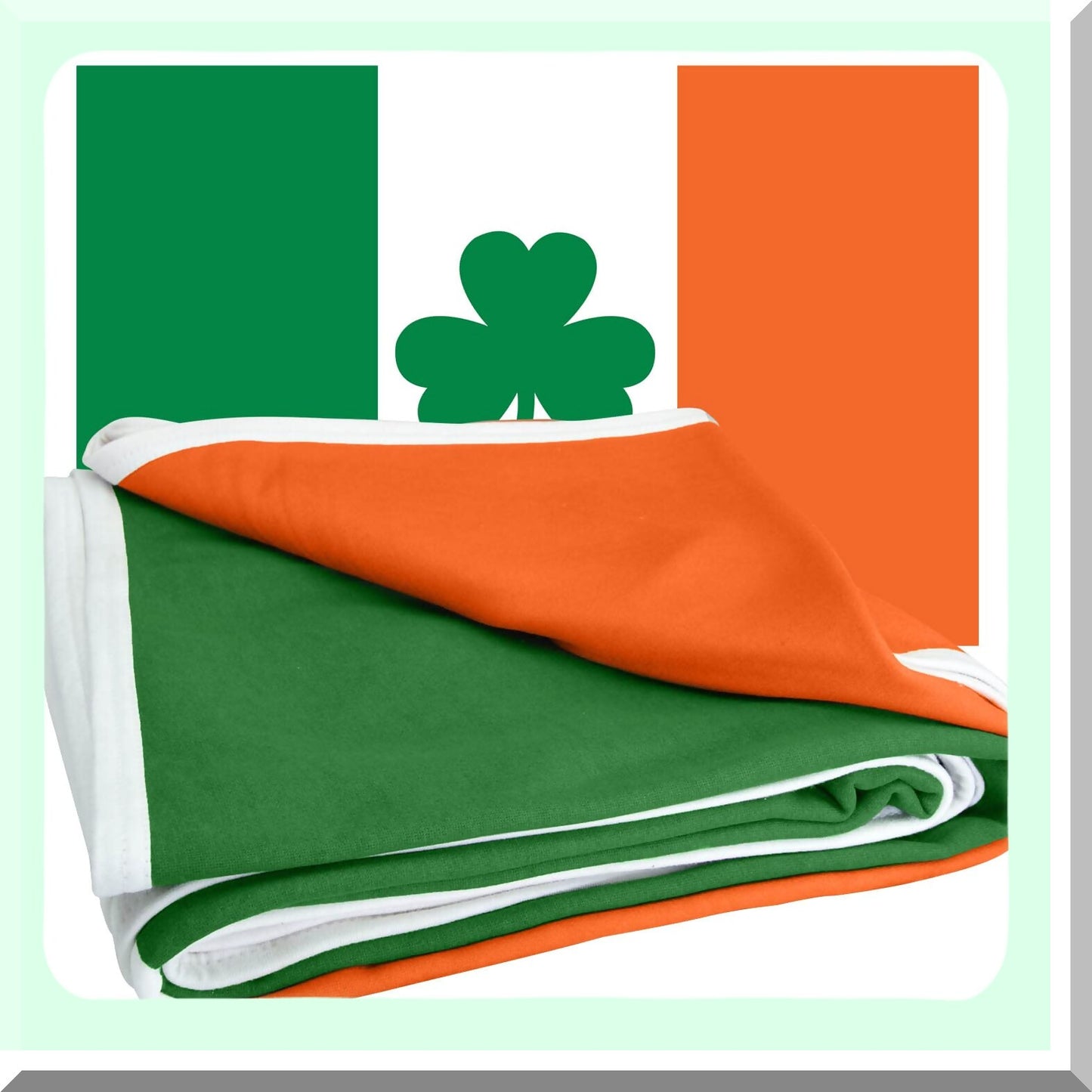 Emerald Isle Comfort: Oversized Irish Flag Blanket - Super Soft, Lightweight, Perfect for Indoor & Outdoor Use, Ideal St. Patrick's Day Gift, 54" x 84"