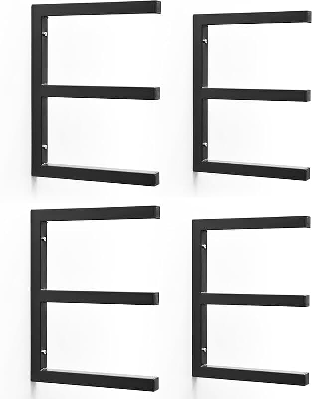4-Pack Wall-Mounted Wood Storage Racks