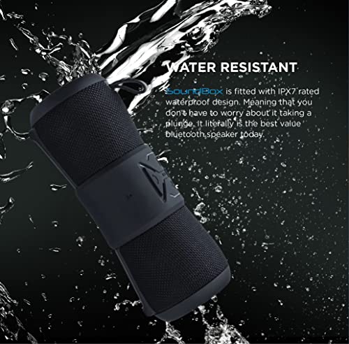 soundbox Portable Wireless Speaker, IPX7 Waterproof Speaker, 20H Playtime, Stereo Loud Sound, Deep Bass, Outdoor Speaker with Handle, Bluetooth 5.0, Built-in Mic for Party,Pool etc