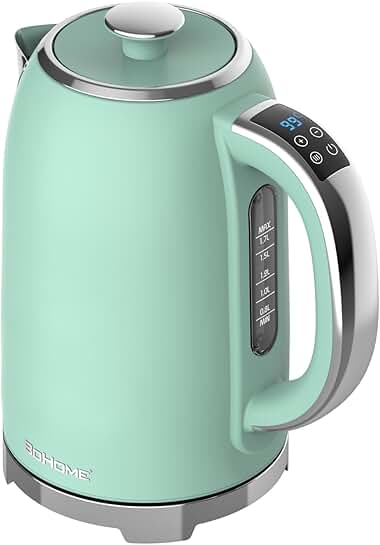 1.7L Stainless Steel Electric Kettle with Touch Panel