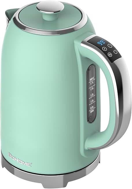 1.7L Stainless Steel Electric Kettle with Touch Panel