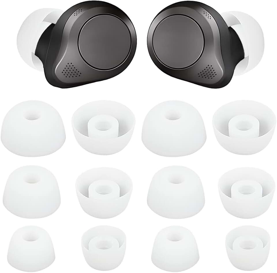 White replacement earbud tips, 6 pairs